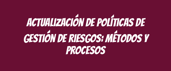 Actualización de políticas de gestión de riesgos: métodos y procesos