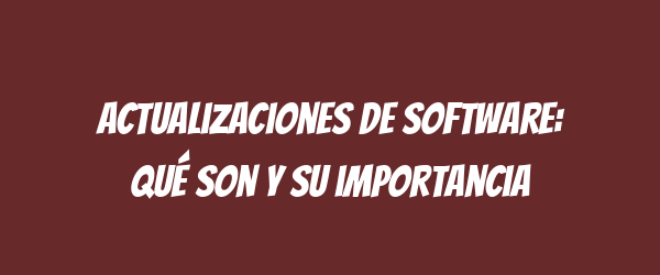 Actualizaciones de software: qué son y su importancia