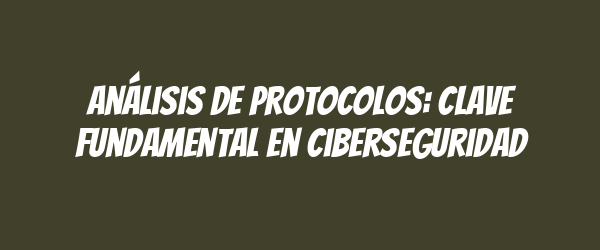 Análisis de protocolos: clave fundamental en ciberseguridad
