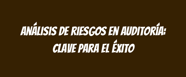Análisis de riesgos en auditoría: clave para el éxito