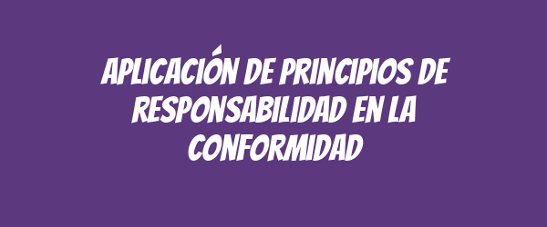 Aplicación de principios de responsabilidad en la conformidad