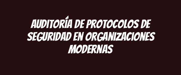 Auditoría de protocolos de seguridad en organizaciones modernas