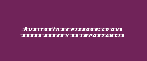 Auditoría de riesgos: lo que debes saber y su importancia