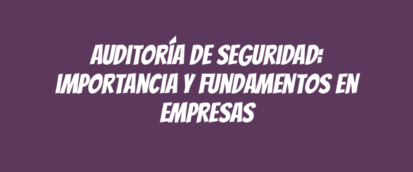 Auditoría de seguridad: importancia y fundamentos en empresas