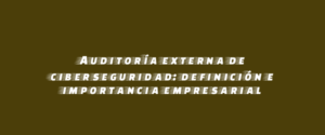 Auditoría externa de ciberseguridad: definición e importancia empresarial