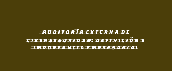 Auditoría externa de ciberseguridad: definición e importancia empresarial