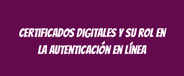 Certificados digitales y su rol en la autenticación en línea