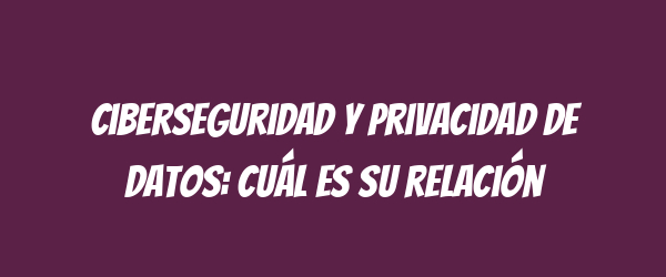 Ciberseguridad y privacidad de datos: Cuál es su relación Ciberseguridad y privacidad de datos: Cuál es su relación