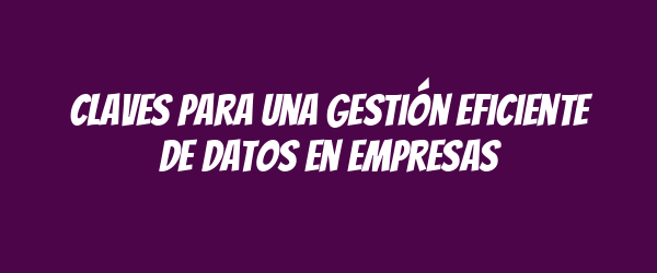 Claves para una gestión eficiente de datos en empresas