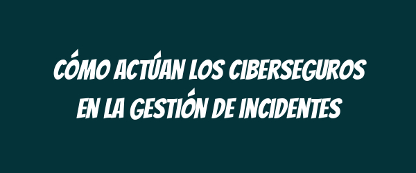 Cómo actúan los ciberseguros en la gestión de incidentes