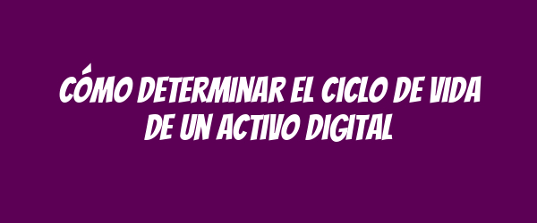 Cómo determinar el ciclo de vida de un activo digital