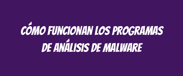 Cómo funcionan los programas de análisis de malware