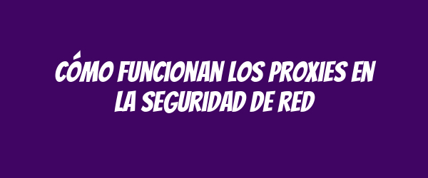 Cómo funcionan los proxies en la seguridad de red