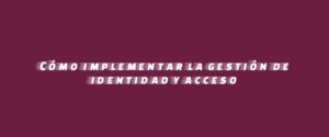 Cómo implementar la gestión de identidad y acceso