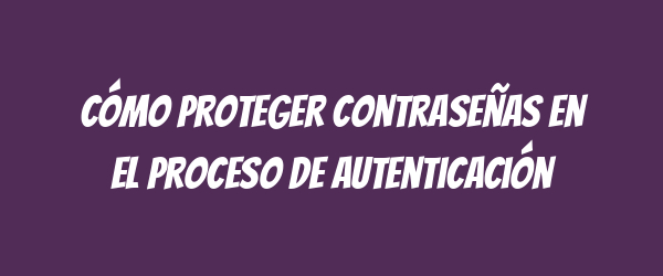 Cómo proteger contraseñas en el proceso de autenticación Cómo proteger contraseñas en el proceso de autenticación