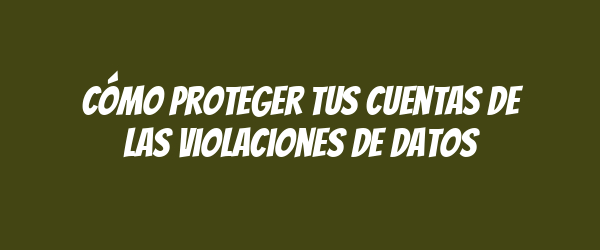Cómo proteger tus cuentas de las violaciones de datos