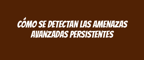 Cómo se detectan las amenazas avanzadas persistentes Cómo se detectan las amenazas avanzadas persistentes