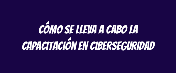Cómo se lleva a cabo la capacitación en ciberseguridad