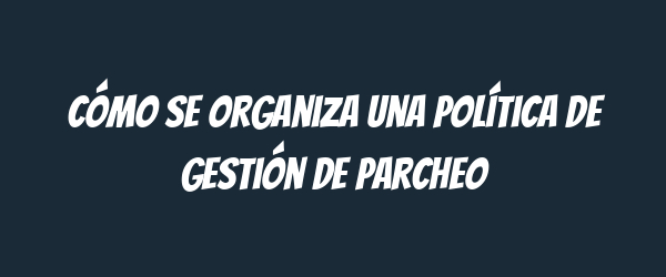 Cómo se organiza una Política de Gestión de Parcheo Cómo se organiza una Política de Gestión de Parcheo