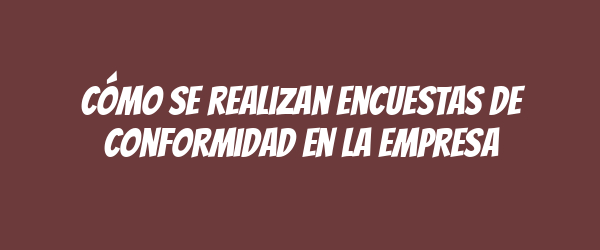 Cómo se realizan encuestas de conformidad en la empresa
