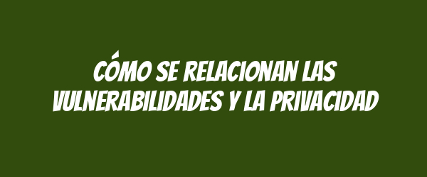 Cómo se relacionan las vulnerabilidades y la privacidad Cómo se relacionan las vulnerabilidades y la privacidad