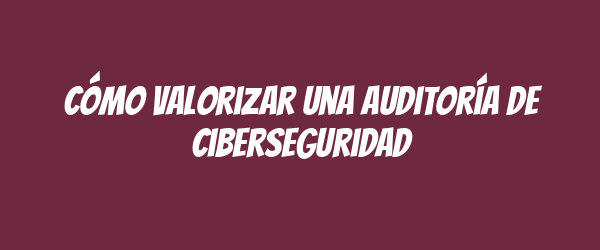 Cómo valorizar una auditoría de ciberseguridad