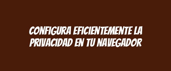 Configura eficientemente la privacidad en tu navegador