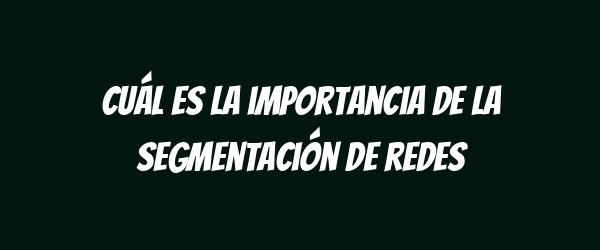 Cuál es la importancia de la segmentación de redes Cuál es la importancia de la segmentación de redes