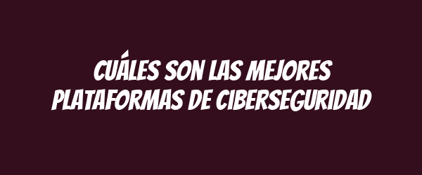 Cuáles son las mejores plataformas de ciberseguridad
