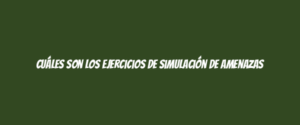 Cuáles son los ejercicios de simulación de amenazas
