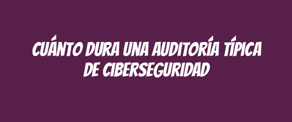 Cuánto dura una auditoría típica de ciberseguridad