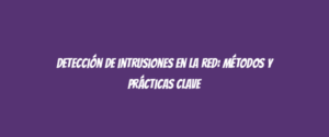 Detección de intrusiones en la red: métodos y prácticas clave