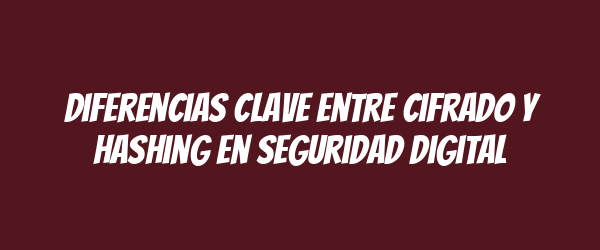 Diferencias clave entre cifrado y hashing en seguridad digital Diferencias clave entre cifrado y hashing en seguridad digital