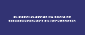 El papel clave de un socio en ciberseguridad y su importancia