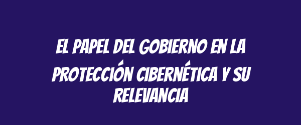 El papel del gobierno en la protección cibernética y su relevancia