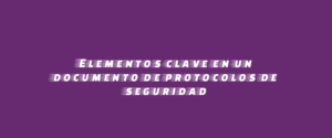 Elementos clave en un documento de protocolos de seguridad