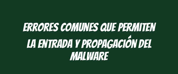 Errores comunes que permiten la entrada y propagación del malware