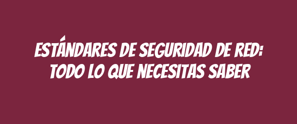 Estándares de seguridad de red: todo lo que necesitas saber Estándares de seguridad de red: todo lo que necesitas saber