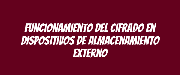 Funcionamiento del cifrado en dispositivos de almacenamiento externo