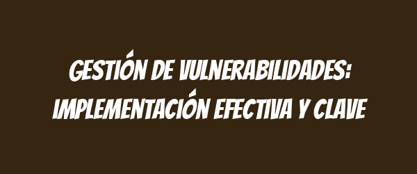 Gestión de vulnerabilidades: implementación efectiva y clave Gestión de vulnerabilidades: implementación efectiva y clave