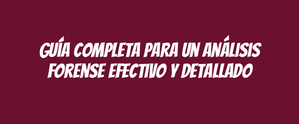 Guía completa para un análisis forense efectivo y detallado
