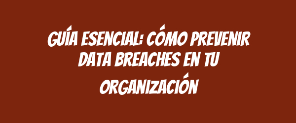 Guía esencial: Cómo prevenir data breaches en tu organización