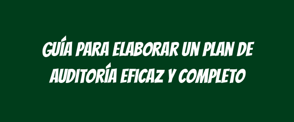 Guía para elaborar un plan de auditoría eficaz y completo Guía para elaborar un plan de auditoría eficaz y completo