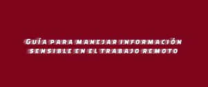 Guía para manejar información sensible en el trabajo remoto