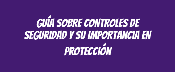 Guía sobre controles de seguridad y su importancia en protección Guía sobre controles de seguridad y su importancia en protección
