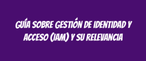 Guía sobre gestión de identidad y acceso (IAM) y su relevancia