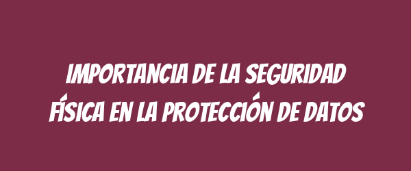 Importancia de la seguridad física en la protección de datos Importancia de la seguridad física en la protección de datos