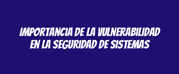Importancia de la vulnerabilidad en la seguridad de sistemas
