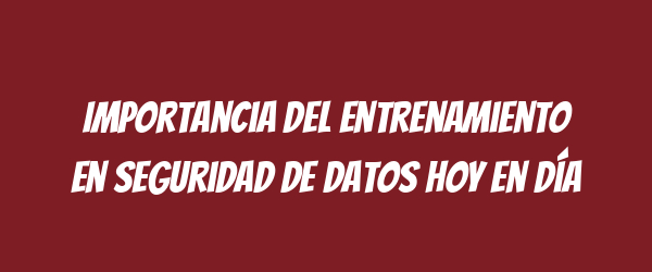 Importancia del entrenamiento en seguridad de datos hoy en día