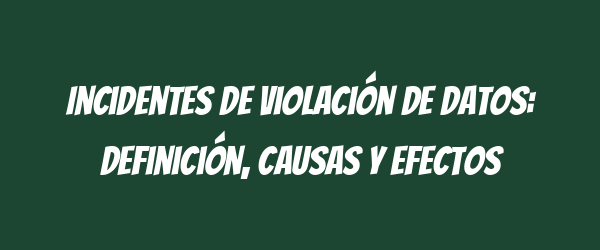 Incidentes de violación de datos: Definición, causas y efectos Incidentes de violación de datos: Definición, causas y efectos